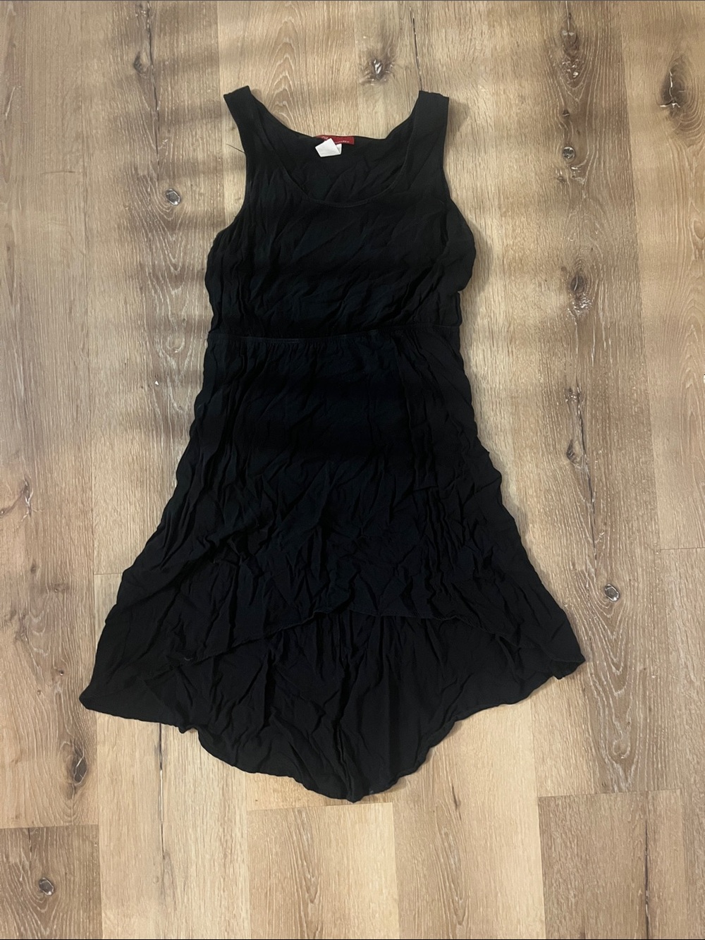 Women's Asymmetrical Black Sleeveless Dress